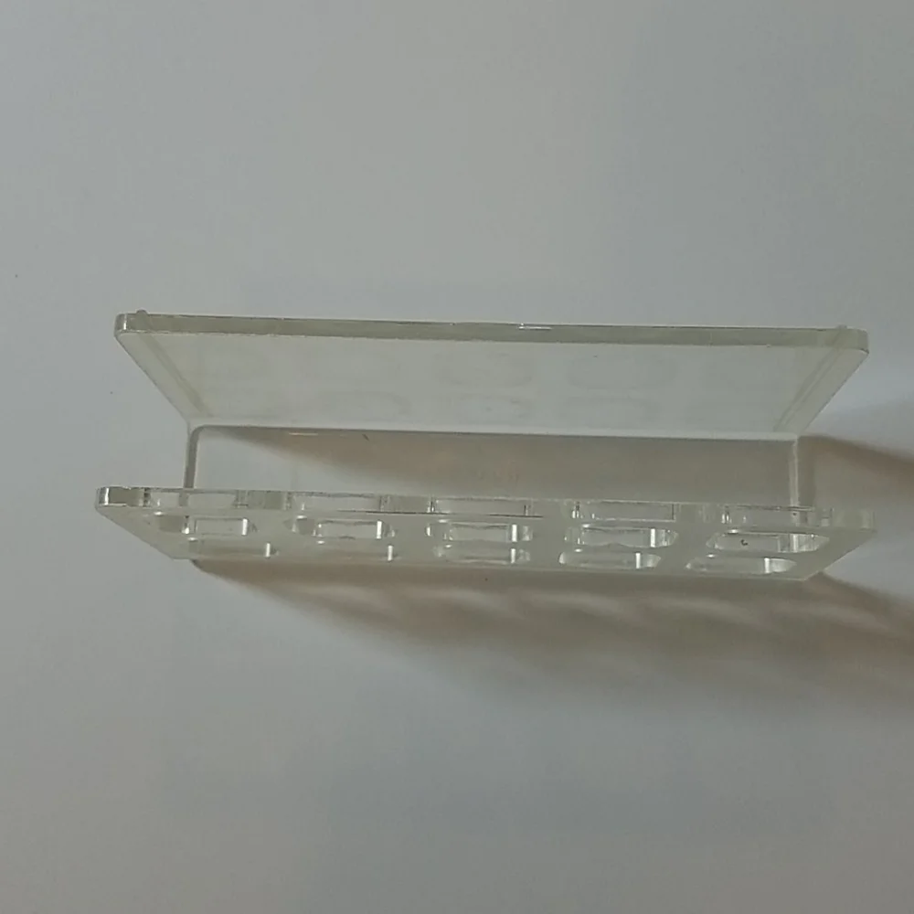 Clear plastic acrylic 10 slot lipstick holder